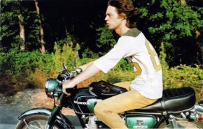 Mick Jagger Rides a Honda Motorcycle